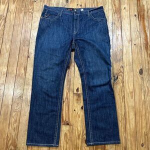 Ariat FR Jeans Mens 42x34 Blue Flame Resistant M4 Relaxed Boot Cut Cowboy - EUC